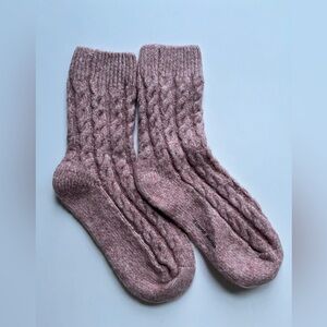 Simone Rocha Pink Cable Knit Socks